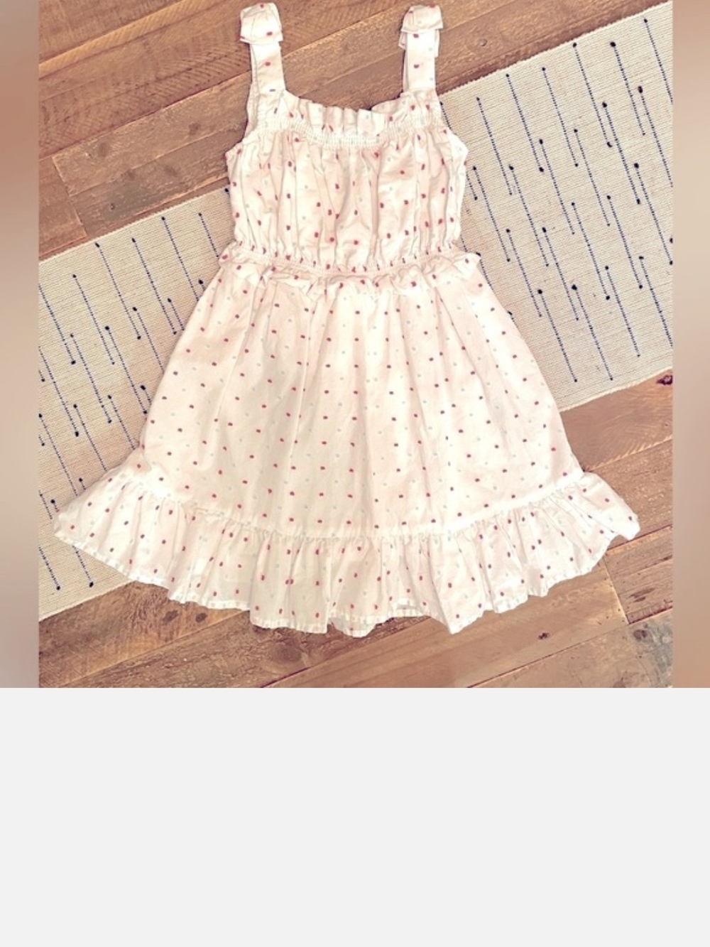 Janie and Jack Light Pink Dot Ruffle Sundress